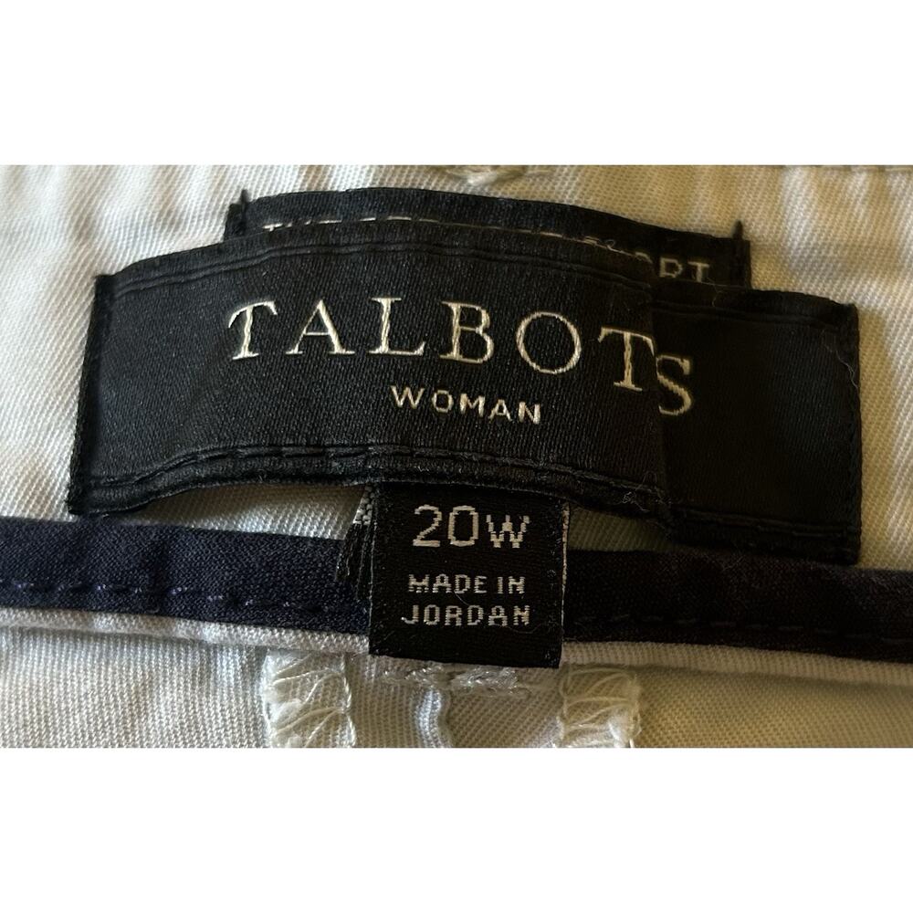 TALBOTS Beige Solid Pockets Cotton Spandex Stretch Perfect Shorts Womens 20W - Picture 3 of 4